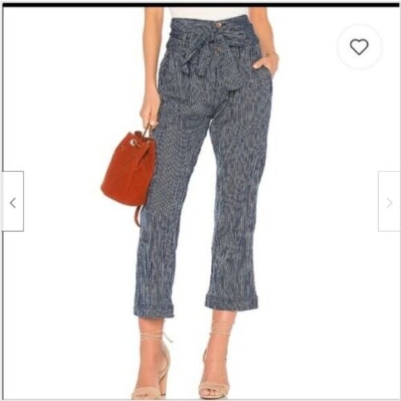 Free People Pants - FREE PEOPLE High Waist Striped Pants Cotton
